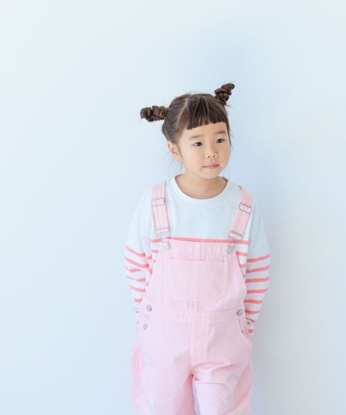 LOWRYS FARM(ローリーズファーム)の「USAボーダーロングスリーブ 178185(Tシャツ/カットソー・キッズ・ホワイト×イエロー/ホワイト×ピンク/ホワイト×ブラック/ホワイト×ブルー・110cm/120cm/130cm/140cm/150cm)」の4枚目の写真