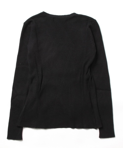 NinaetLina(ニナエリナ)の「カシュクールリブ長袖カットソー(Tシャツ/カットソー・レディース・ベージュ/モカ/ホワイト/ブラック・FREE)」の11枚目の写真