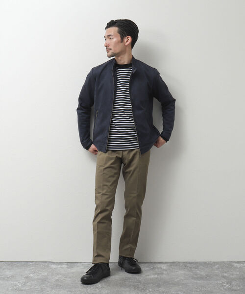 NOLLEY'S goodman(ノーリーズグッドマン)の「ダンボール ライダースジャケット(ライダースジャケット・メンズ・アイボリー/ネイビー/ベビーピンク/グレイッシュベージュ・S/M/XL/L)」の16枚目の写真