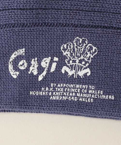 CORGI（コーギ）の「【corgi / コーギー】Plain Rib Sock（ソックス/靴下・メンズ・ホワイト/レッド/イエロー/コバルトブルー・FREE）」の5枚目の写真