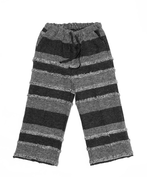 BURNOUT（バーンアウト）の「8/10 レングス　ルーズニットイージーパンツ（その他パンツ・メンズ・グレー/ブラック系その他/ネイビー・FREE）」の5枚目の写真