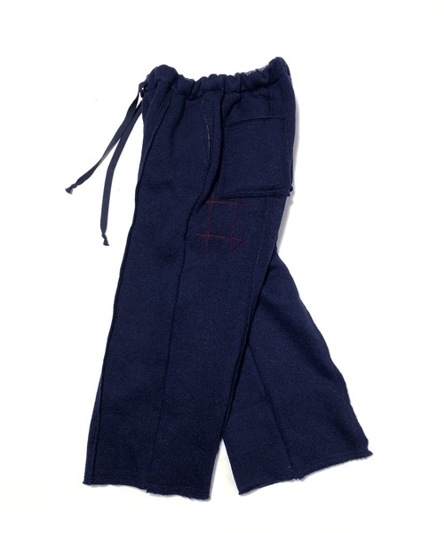 BURNOUT（バーンアウト）の「8/10 レングス　ルーズニットイージーパンツ（その他パンツ・メンズ・グレー/ブラック系その他/ネイビー・FREE）」の16枚目の写真