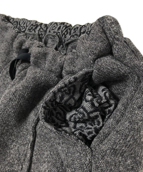 BURNOUT（バーンアウト）の「8/10 レングス　ルーズニットイージーパンツ（その他パンツ・メンズ・グレー/ブラック系その他/ネイビー・FREE）」の12枚目の写真