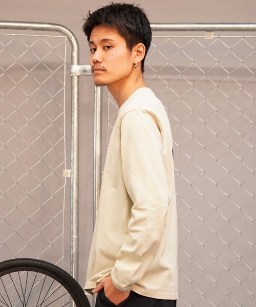 CHUMS（チャムス）の「CHUMS/チャムス ロンTEE ブービーロゴ CH01-2275（Tシャツ/カットソー・メンズ・ホワイト×ネイビー/グリーン/ホワイト/ブラック/グレイッシュベージュ/ホワイト×グリーン・L/M/XL）」の22枚目の写真