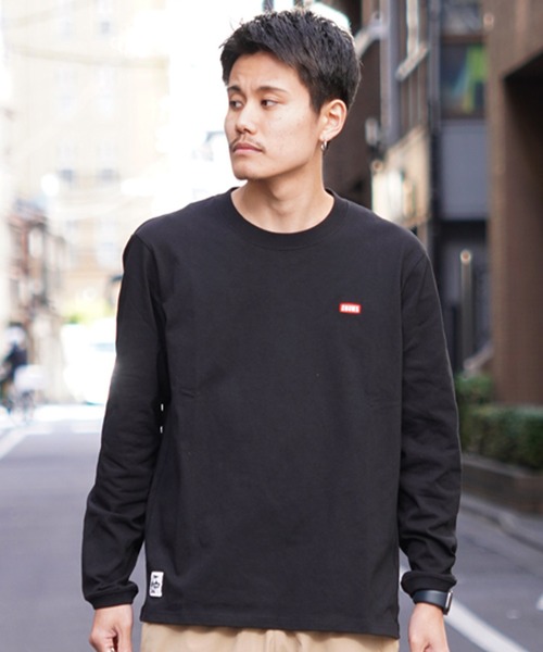 CHUMS（チャムス）の「CHUMS/チャムス ロンTEE ブービーロゴ CH01-2275（Tシャツ/カットソー・メンズ・ホワイト×ネイビー/グリーン/ホワイト/ブラック/グレイッシュベージュ/ホワイト×グリーン・L/M/XL）」の14枚目の写真