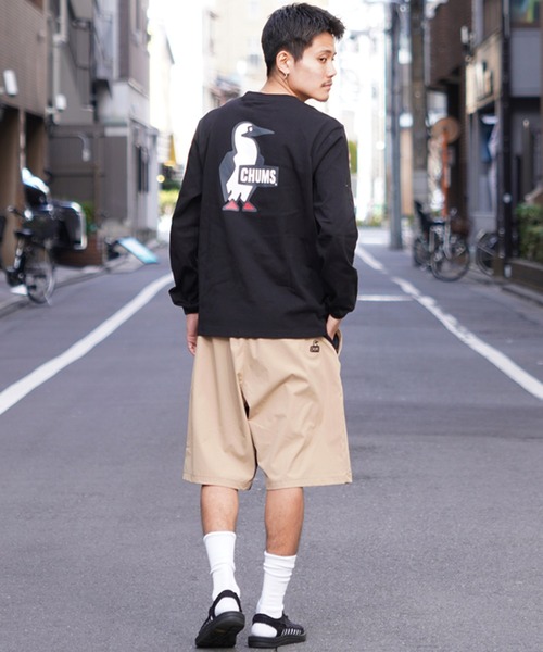 CHUMS（チャムス）の「CHUMS/チャムス ロンTEE ブービーロゴ CH01-2275（Tシャツ/カットソー・メンズ・ホワイト×ネイビー/グリーン/ホワイト/ブラック/グレイッシュベージュ/ホワイト×グリーン・L/M/XL）」の20枚目の写真