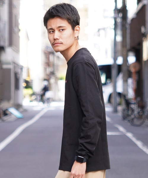 CHUMS（チャムス）の「CHUMS/チャムス ロンTEE ブービーロゴ CH01-2275（Tシャツ/カットソー・メンズ・ホワイト×ネイビー/グリーン/ホワイト/ブラック/グレイッシュベージュ/ホワイト×グリーン・L/M/XL）」の15枚目の写真