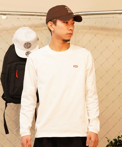 CHUMS（チャムス）の「CHUMS/チャムス ロンTEE ブービーロゴ CH01-2275（Tシャツ/カットソー・メンズ・ホワイト×ネイビー/グリーン/ホワイト/ブラック/グレイッシュベージュ/ホワイト×グリーン・L/M/XL）」の7枚目の写真