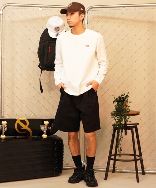 CHUMS（チャムス）の「CHUMS/チャムス ロンTEE ブービーロゴ CH01-2275（Tシャツ/カットソー・メンズ・ホワイト×ネイビー/グリーン/ホワイト/ブラック/グレイッシュベージュ/ホワイト×グリーン・L/M/XL）」の10枚目の写真