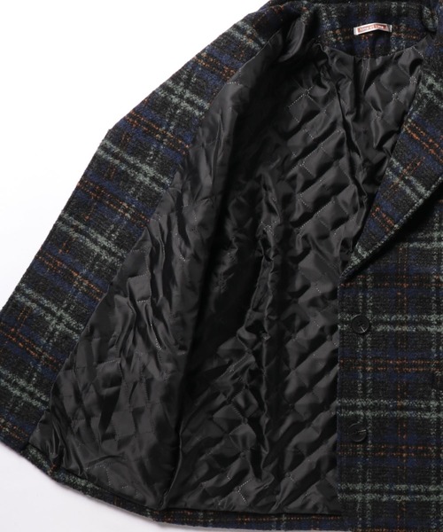 NinaetLina（ニナエリナ）の「チェックアウター（ステンカラーコート・レディース・グリーン/ブラウン・M/L）」の11枚目の写真