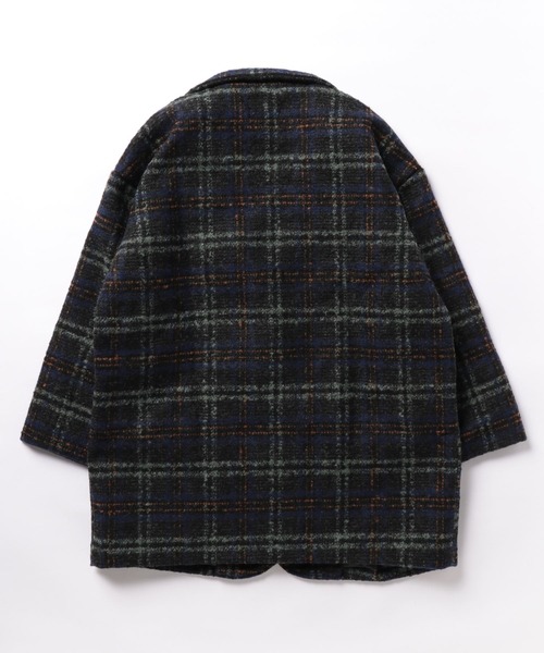 NinaetLina（ニナエリナ）の「チェックアウター（ステンカラーコート・レディース・グリーン/ブラウン・M/L）」の10枚目の写真