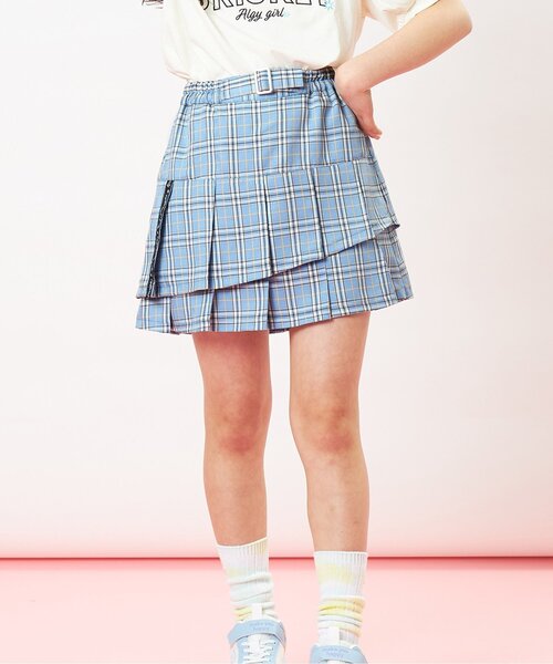 algy(アルジー)の「ダブルプリーツスカパン(スカート・キッズ・ミント/サックスブルー/ブラック・XX-SMALL/X-SMALL/SMALL/MEDIUM)」の3枚目の写真