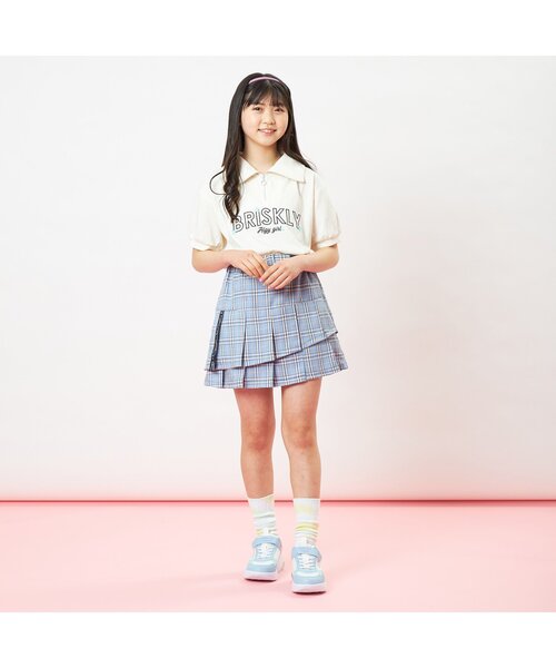 algy(アルジー)の「ダブルプリーツスカパン(スカート・キッズ・ミント/サックスブルー/ブラック・XX-SMALL/X-SMALL/SMALL/MEDIUM)」の6枚目の写真