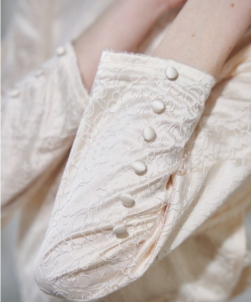 MIRO AMURETTE（ミロアミュレット）の「fleurir shirt blouse/レースポロブラウス（シャツ/ブラウス・レディース・ナチュラル・FREE）」の10枚目の写真