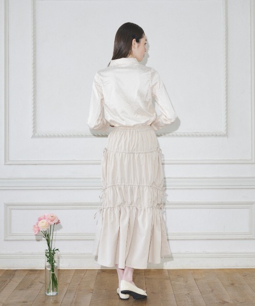 MIRO AMURETTE（ミロアミュレット）の「fleurir shirt blouse/レースポロブラウス（シャツ/ブラウス・レディース・ナチュラル・FREE）」の8枚目の写真