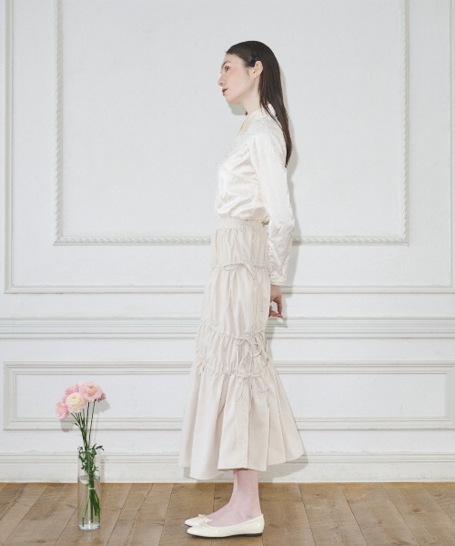 MIRO AMURETTE（ミロアミュレット）の「fleurir shirt blouse/レースポロブラウス（シャツ/ブラウス・レディース・ナチュラル・FREE）」の7枚目の写真