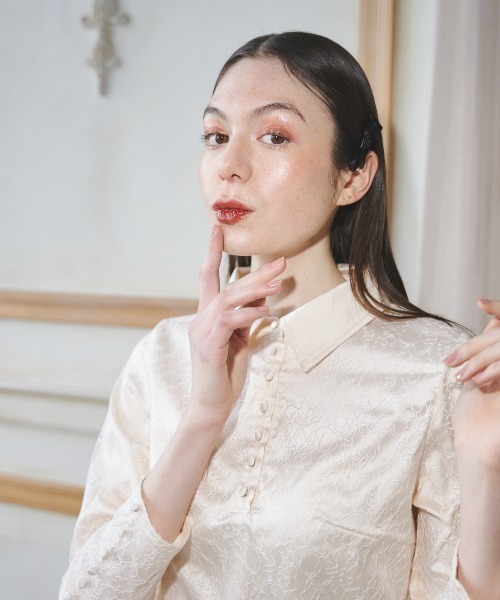 MIRO AMURETTE（ミロアミュレット）の「fleurir shirt blouse/レースポロブラウス（シャツ/ブラウス・レディース・ナチュラル・FREE）」の12枚目の写真