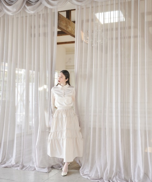 MIRO AMURETTE（ミロアミュレット）の「fleurir shirt blouse/レースポロブラウス（シャツ/ブラウス・レディース・ナチュラル・FREE）」の13枚目の写真