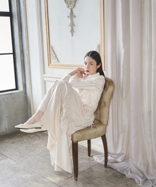 MIRO AMURETTE（ミロアミュレット）の「fleurir shirt blouse/レースポロブラウス（シャツ/ブラウス・レディース・ナチュラル・FREE）」の14枚目の写真