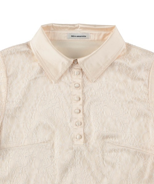 MIRO AMURETTE（ミロアミュレット）の「fleurir shirt blouse/レースポロブラウス（シャツ/ブラウス・レディース・ナチュラル・FREE）」の17枚目の写真