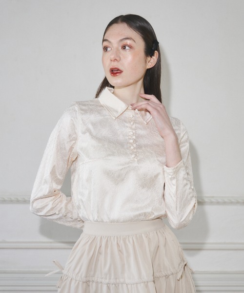 MIRO AMURETTE（ミロアミュレット）の「fleurir shirt blouse/レースポロブラウス（シャツ/ブラウス・レディース・ナチュラル・FREE）」の21枚目の写真