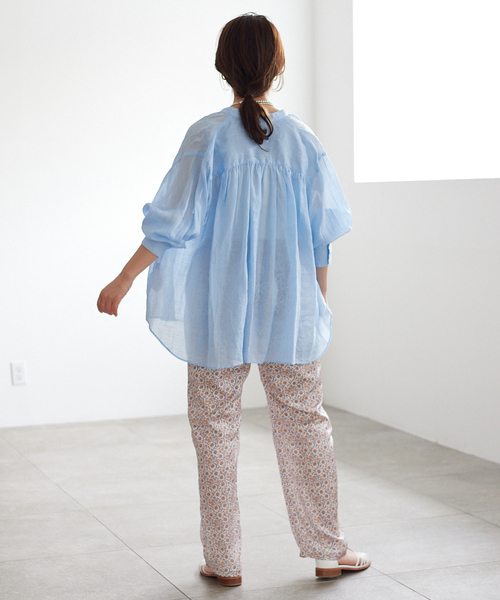 SLOBE IENA（スローブイエナ）の「TROUILLETマルチパターンリラックスパンツ（その他パンツ・レディース・ネイビー/ラベンダー・FREE）」の13枚目の写真