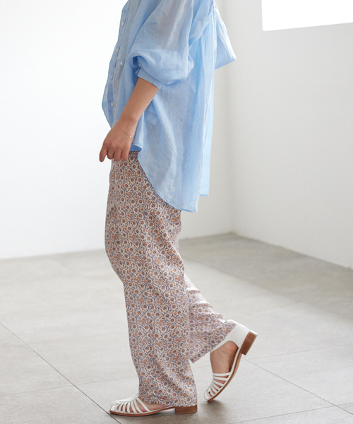 SLOBE IENA（スローブイエナ）の「TROUILLETマルチパターンリラックスパンツ（その他パンツ・レディース・ネイビー/ラベンダー・FREE）」の16枚目の写真