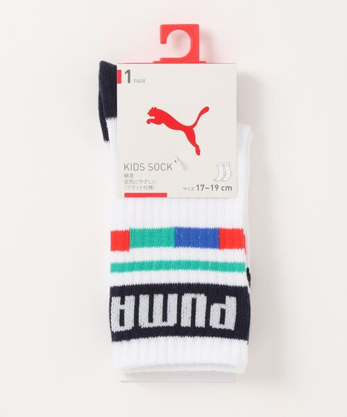 PUMA（プーマ）の「PUMA プーマ キッズ ソックス 靴下 1足（ソックス/靴下・キッズ・グリーン/ホワイト×ネイビー/ホワイト×グレー・17.0cm/19.0cm/21.0cm）」の3枚目の写真