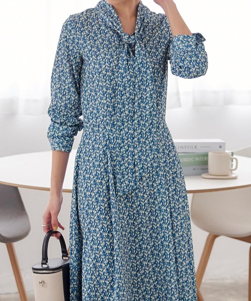 セール】小花柄ボウタイワンピース（ワンピース）｜KOBE LETTUCE