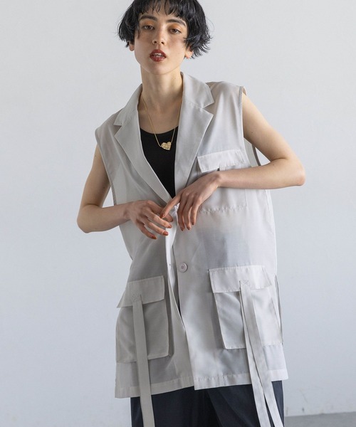 PAGEBOY（ページボーイ）の「シアージレ（その他アウター・レディース・ブラック/グレイッシュベージュ・FREE）」の5枚目の写真