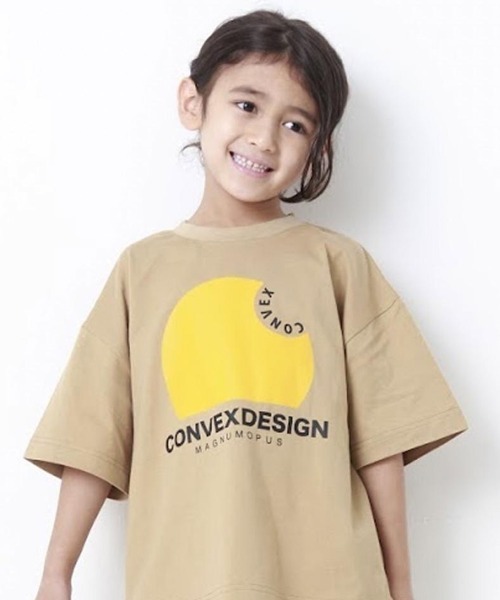 CONVEX(コンベックス)の「サークルロゴ スリットWIDE-T(Tシャツ/カットソー・キッズ・ブラック/ベージュ/オフホワイト/グレー・130cm/160cm/150cm/140cm/120cm)」の4枚目の写真