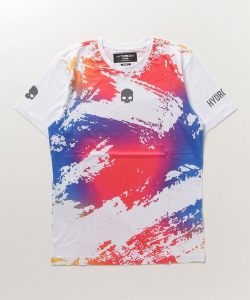 HYDROGEN(ハイドロゲン)の「《HYDROGEN/ハイドロゲン》ブラッシュテックTシャツ/BRUSH TECH TEE(Tシャツ/カットソー・メンズ・ホワイト・S/L/XL/M)」の1枚目の写真