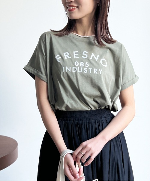 Chez toi(シェトワ)の「BACK布帛ロゴプルオーバー(Tシャツ/カットソー・レディース・カーキ/オフホワイト/チャコールグレー・FREE)」の18枚目の写真