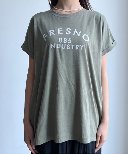 Chez toi(シェトワ)の「BACK布帛ロゴプルオーバー(Tシャツ/カットソー・レディース・カーキ/オフホワイト/チャコールグレー・FREE)」の20枚目の写真