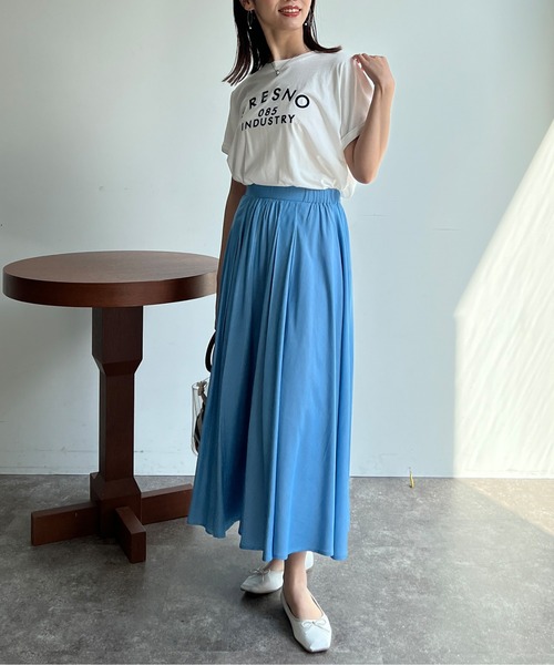 Chez toi(シェトワ)の「BACK布帛ロゴプルオーバー(Tシャツ/カットソー・レディース・カーキ/オフホワイト/チャコールグレー・FREE)」の16枚目の写真