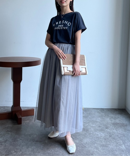 Chez toi(シェトワ)の「BACK布帛ロゴプルオーバー(Tシャツ/カットソー・レディース・カーキ/オフホワイト/チャコールグレー・FREE)」の14枚目の写真