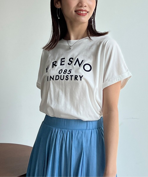 Chez toi(シェトワ)の「BACK布帛ロゴプルオーバー(Tシャツ/カットソー・レディース・カーキ/オフホワイト/チャコールグレー・FREE)」の6枚目の写真