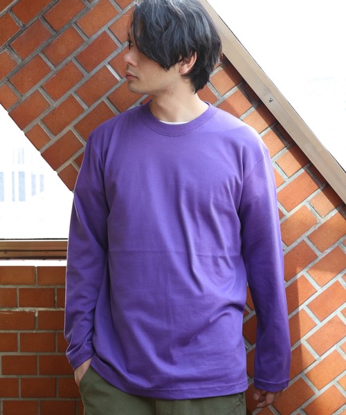 United Athle（ユナイテッドアスレ）の「United Athle 5.6オンスロングＴシャツ（Tシャツ/カットソー・メンズ・ブラック/ミックスグレー/バイオレット/ホワイト/ライトオリーブ・X-LARGE/MEDIUM/LARGE）」の5枚目の写真