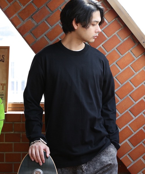 United Athle（ユナイテッドアスレ）の「United Athle 5.6オンスロングＴシャツ（Tシャツ/カットソー・メンズ・ブラック/ミックスグレー/バイオレット/ホワイト/ライトオリーブ・X-LARGE/MEDIUM/LARGE）」の3枚目の写真