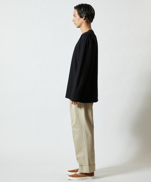 United Athle（ユナイテッドアスレ）の「United Athle 5.6オンスロングＴシャツ（Tシャツ/カットソー・メンズ・ブラック/ミックスグレー/バイオレット/ホワイト/ライトオリーブ・X-LARGE/MEDIUM/LARGE）」の7枚目の写真