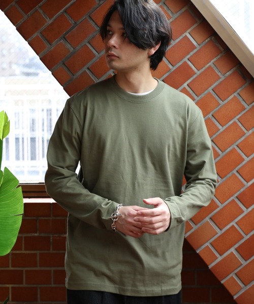 United Athle（ユナイテッドアスレ）の「United Athle 5.6オンスロングＴシャツ（Tシャツ/カットソー・メンズ・ブラック/ミックスグレー/バイオレット/ホワイト/ライトオリーブ・X-LARGE/MEDIUM/LARGE）」の9枚目の写真