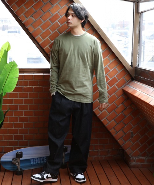 United Athle（ユナイテッドアスレ）の「United Athle 5.6オンスロングＴシャツ（Tシャツ/カットソー・メンズ・ブラック/ミックスグレー/バイオレット/ホワイト/ライトオリーブ・X-LARGE/MEDIUM/LARGE）」の10枚目の写真