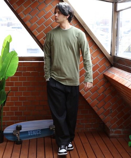 United Athle（ユナイテッドアスレ）の「United Athle 5.6オンスロングＴシャツ（Tシャツ/カットソー・メンズ・ブラック/ミックスグレー/バイオレット/ホワイト/ライトオリーブ・X-LARGE/MEDIUM/LARGE）」の11枚目の写真