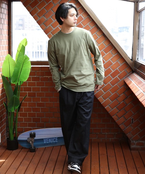 United Athle（ユナイテッドアスレ）の「United Athle 5.6オンスロングＴシャツ（Tシャツ/カットソー・メンズ・ブラック/ミックスグレー/バイオレット/ホワイト/ライトオリーブ・X-LARGE/MEDIUM/LARGE）」の12枚目の写真