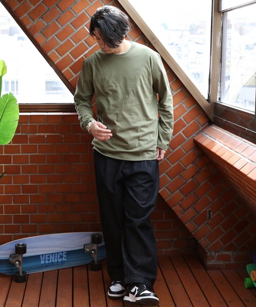 United Athle（ユナイテッドアスレ）の「United Athle 5.6オンスロングＴシャツ（Tシャツ/カットソー・メンズ・ブラック/ミックスグレー/バイオレット/ホワイト/ライトオリーブ・X-LARGE/MEDIUM/LARGE）」の16枚目の写真