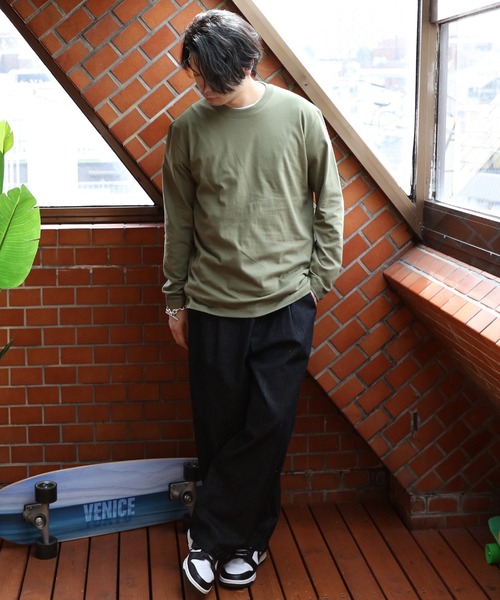 United Athle（ユナイテッドアスレ）の「United Athle 5.6オンスロングＴシャツ（Tシャツ/カットソー・メンズ・ブラック/ミックスグレー/バイオレット/ホワイト/ライトオリーブ・X-LARGE/MEDIUM/LARGE）」の17枚目の写真