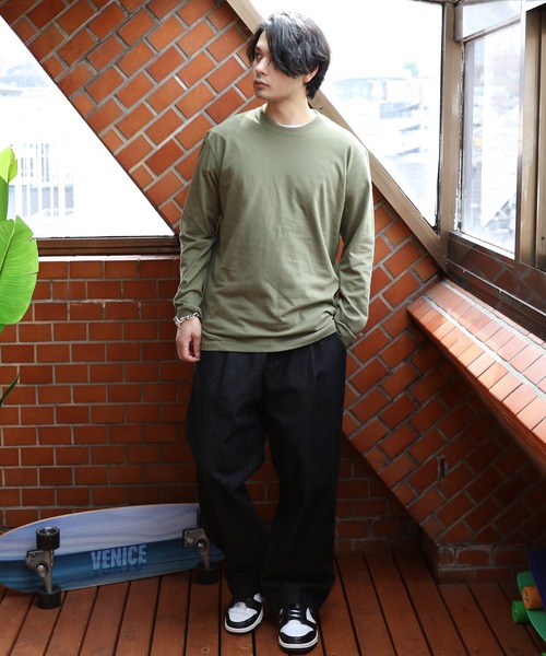 United Athle（ユナイテッドアスレ）の「United Athle 5.6オンスロングＴシャツ（Tシャツ/カットソー・メンズ・ブラック/ミックスグレー/バイオレット/ホワイト/ライトオリーブ・X-LARGE/MEDIUM/LARGE）」の19枚目の写真