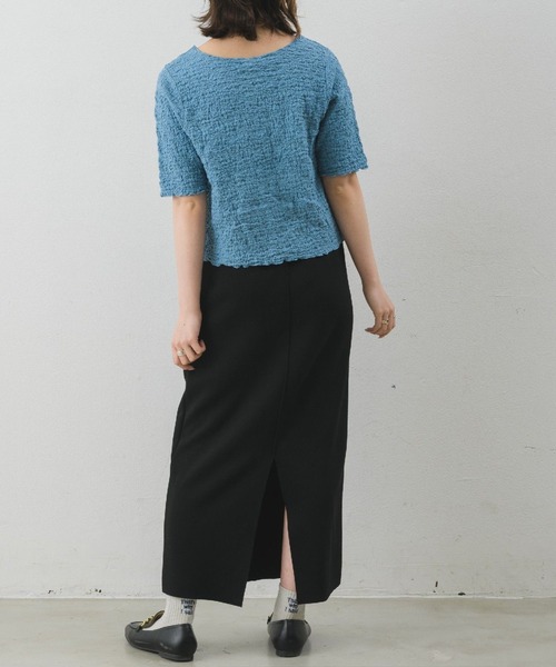 RETRO GIRL（レトロガール）の「ジャガードメロウカーデ（Tシャツ/カットソー・レディース・ホワイト/ブラック/ブルー/ライトグレー/ピンク・FREE）」の13枚目の写真