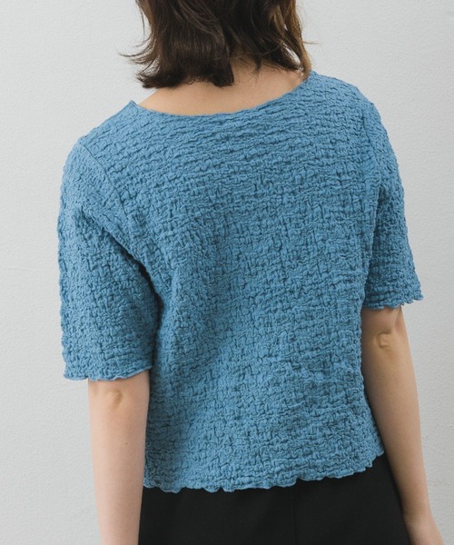 RETRO GIRL（レトロガール）の「ジャガードメロウカーデ（Tシャツ/カットソー・レディース・ホワイト/ブラック/ブルー/ライトグレー/ピンク・FREE）」の9枚目の写真