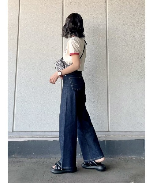 Lee（リー）の「【Lee】ワンポイントリンガーＴシャツ（Tシャツ/カットソー・レディース・オフホワイト・M/L）」の19枚目の写真